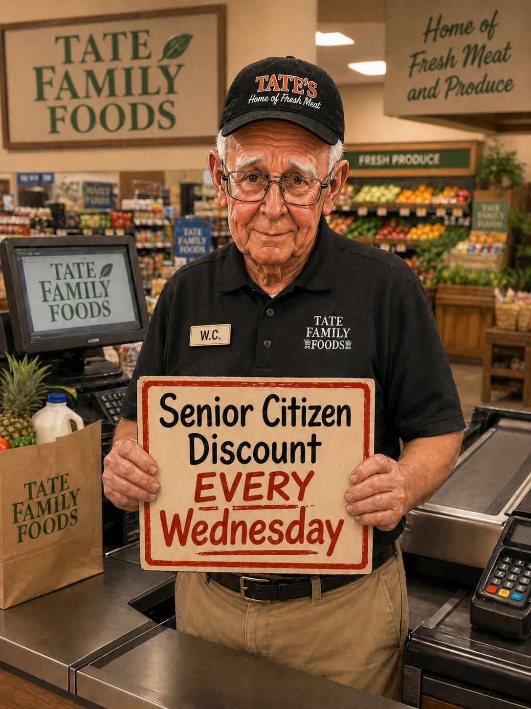 Tate Family Foods - Senior Discount